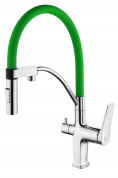 Смеситель для кухни LEMARK Comfort LM3074C-Green с подключением к фильтру с питьевой водой