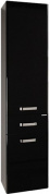 Шкаф-колонна подвесная Aquaton Америна 152х34 черный глянец 1A135203AM950
