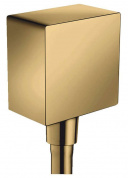 Шланговое подсоединение с клапаном обратного тока Hansgrohe Fixfit Square 26455990 золото