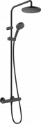Термостатическая душевая система Hansgrohe Vernis Blend Showerpipe 200 1jet 26276670 черный матовый