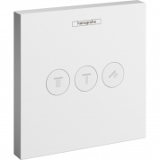 Запорный/переключающий вентиль на 3 потребителя Hansgrohe Select 15764700 матовый белый