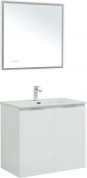 Комплект мебели Aquanet Алвита new 80 подвесная, белая матовая, с дверками (00277553+812-80+235342)