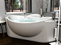 Акриловая ванна Aquatek Эпсилон 150х150 EPS150-0000005 с гидромассажем Premium (пневмоуправление), с фронтальным экраном