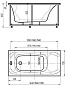 Акриловая ванна Aquatek Альфа 170x70 ALF170-0000007 с фронтальным экраном (слив слева), с гидромассажем Standard (пневмоуправление)