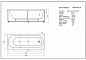 Акриловая ванна Aquatek Оберон 180х80 OBR180-0000002 на каркасе, с фр. панелью и слив-переливом