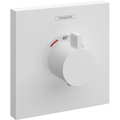 Термостатический смеситель для душа (внешняя часть) Hansgrohe Select Highflow 15760700 матовый белый
