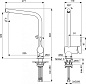 Смеситель для кухонной мойки Ideal Standard CERALINE BC174XG с высоким трубчатым поворотным изливом